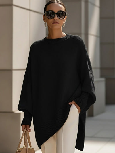 Charlotte | Oversized dames gebreide trui met vleermuismouwen