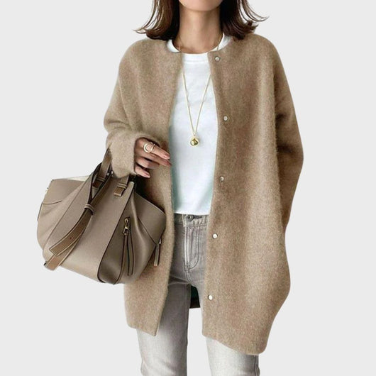 Clara | Oversized dames kasjmier vest met drukknopen
