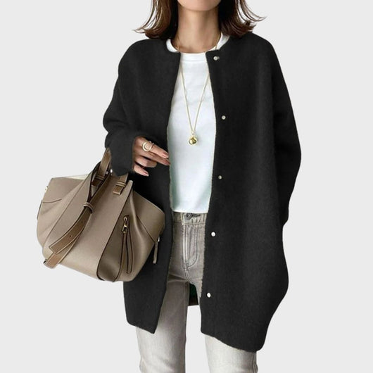 Clara | Oversized dames kasjmier vest met drukknopen