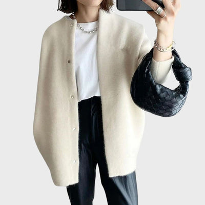 Clara | Oversized dames kasjmier vest met drukknopen