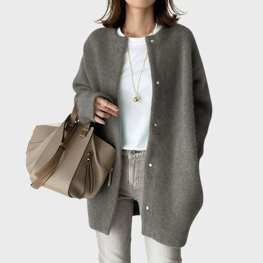 Clara | Oversized dames kasjmier vest met drukknopen