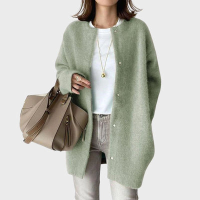 Clara | Oversized dames kasjmier vest met drukknopen