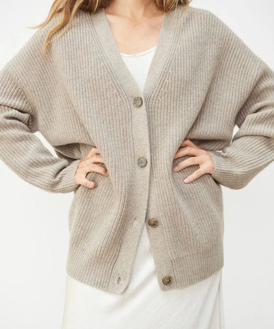 Lena | Oversized dames kasjmier vest met V-hals
