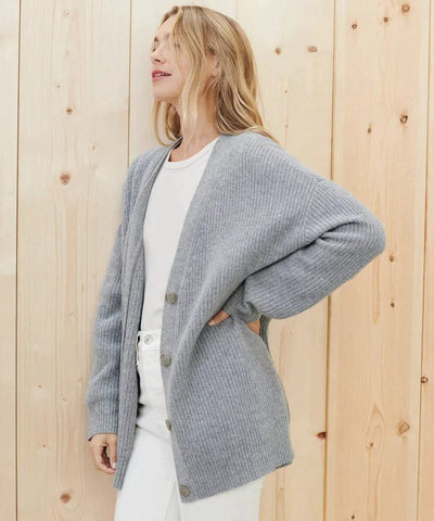 Lena | Oversized dames kasjmier vest met V-hals