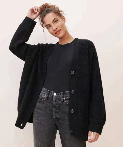 Lena | Oversized dames kasjmier vest met V-hals