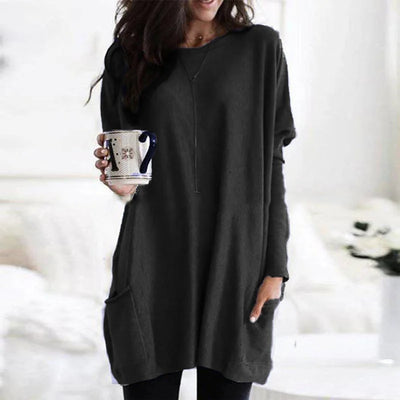 Luisa | Oversized dames tuniek met lange mouwen en zakken