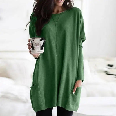 Luisa | Oversized dames tuniek met lange mouwen en zakken