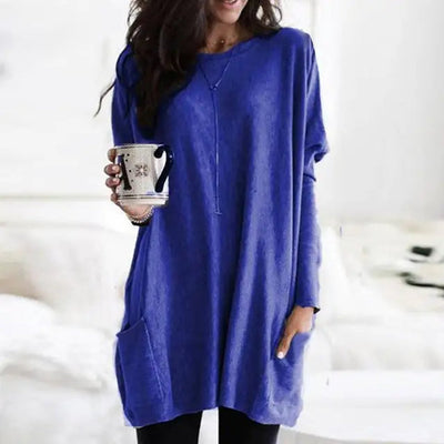 Luisa | Oversized dames tuniek met lange mouwen en zakken
