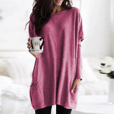 Luisa | Oversized dames tuniek met lange mouwen en zakken