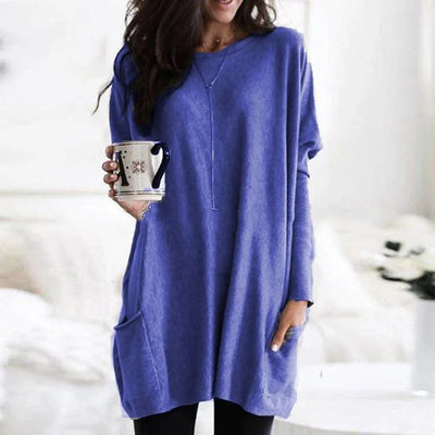 Luisa | Oversized dames tuniek met lange mouwen en zakken