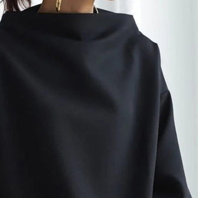 Mia | Oversized dames gebreide trui met col en wijde snit