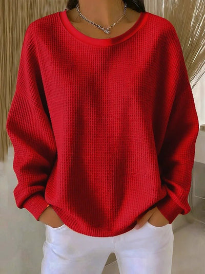 Sophie | Dames oversized gebreide trui met structuur