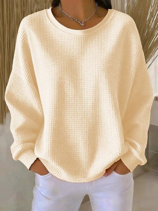 Sophie | Dames oversized gebreide trui met structuur