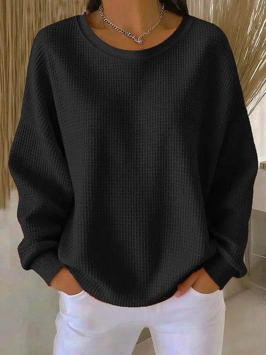 Sophie | Dames oversized gebreide trui met structuur