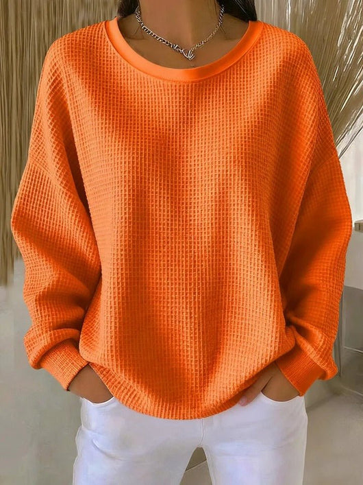 Sophie | Dames oversized gebreide trui met structuur