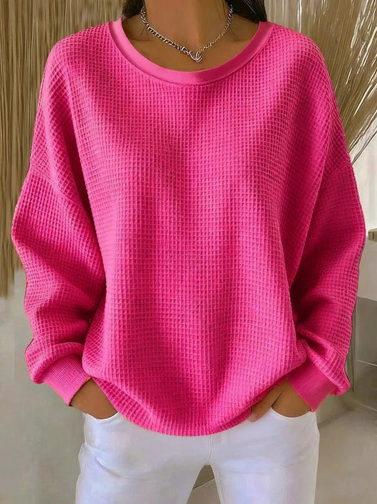 Sophie | Dames oversized gebreide trui met structuur