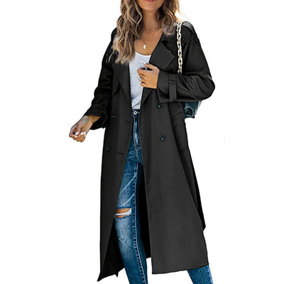 Sophie | Oversized dames trenchcoat met ceintuur en dubbele knoopsluiting