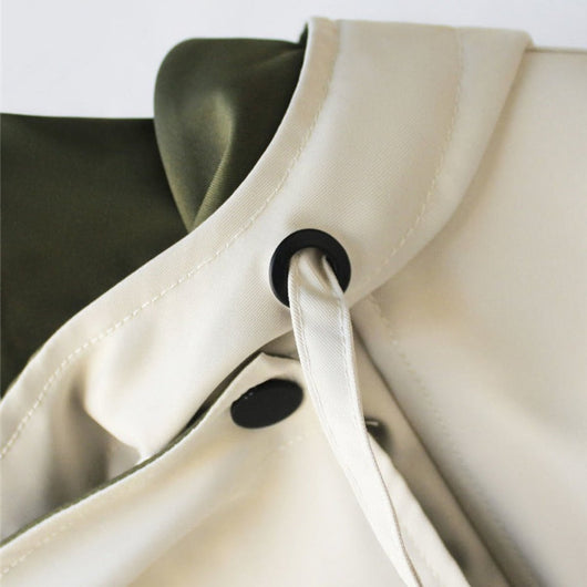Hannah | Oversized waterdichte korte dames trenchcoat met dubbele kraag
