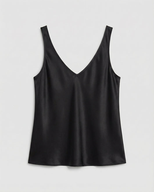 Greta | Dames satijnen camisole met V-hals en brede bandjes