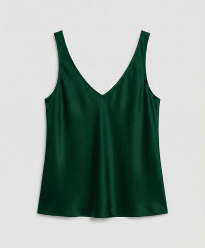 Greta | Dames satijnen camisole met V-hals en brede bandjes