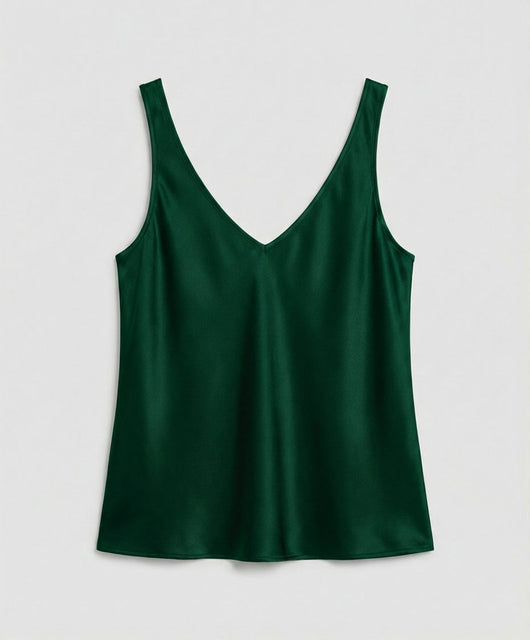 Greta | Dames satijnen camisole met V-hals en brede bandjes