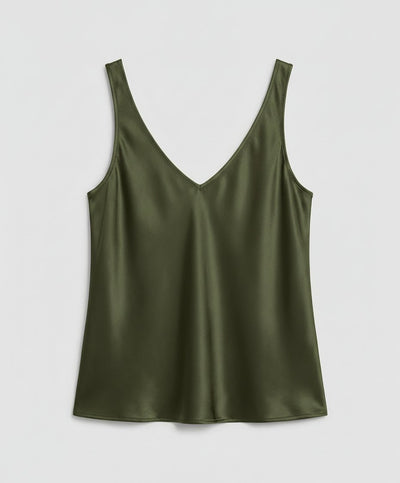 Greta | Dames satijnen camisole met V-hals en brede bandjes