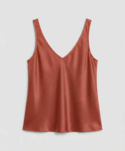 Greta | Dames satijnen camisole met V-hals en brede bandjes