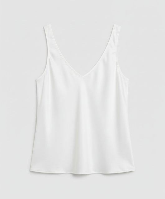 Greta | Dames satijnen camisole met V-hals en brede bandjes