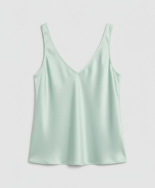 Greta | Dames satijnen camisole met V-hals en brede bandjes