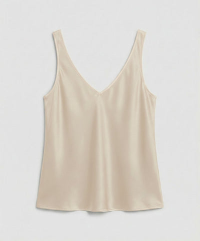 Greta | Dames satijnen camisole met V-hals en brede bandjes