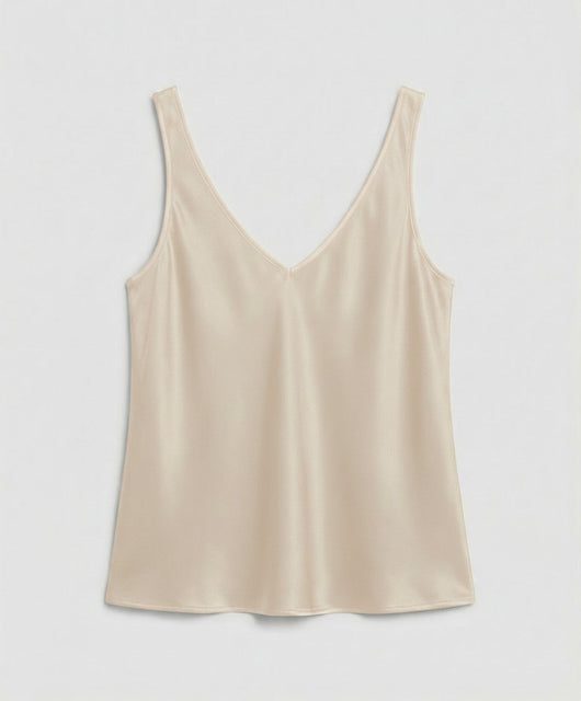 Greta | Dames satijnen camisole met V-hals en brede bandjes