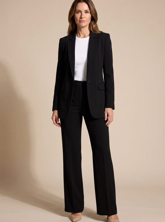 Elisabeth | Elegant tweedelig dames pak met flared broek en blazer
