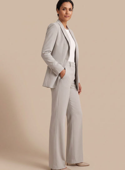 Elisabeth | Elegant tweedelig dames pak met flared broek en blazer