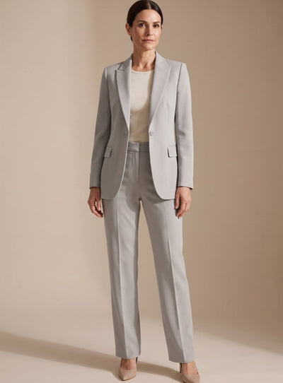 Elisabeth | Elegant tweedelig dames pak met flared broek en blazer