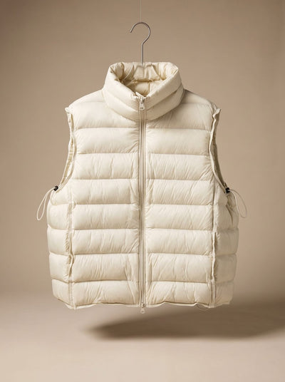 Annika | Gewatteerde dames bodywarmer met tweewegrits en opstaande kraag