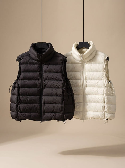 Annika | Gewatteerde dames bodywarmer met tweewegrits en opstaande kraag