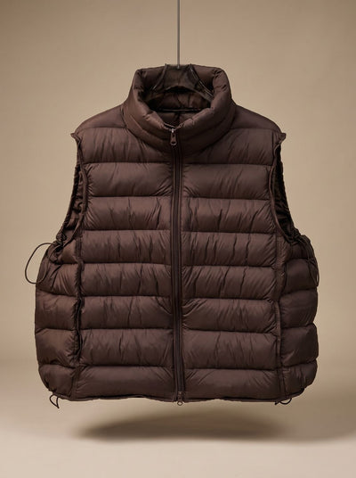 Annika | Gewatteerde dames bodywarmer met tweewegrits en opstaande kraag