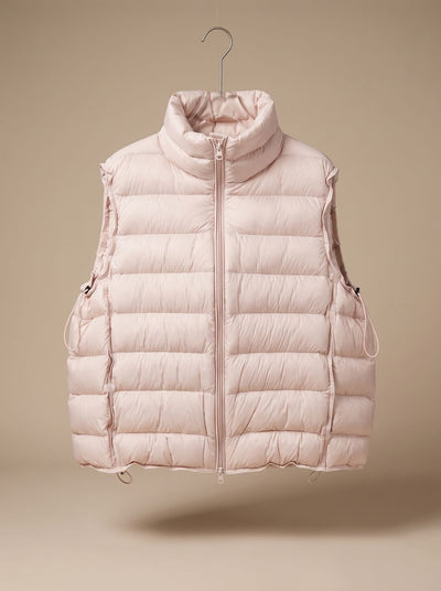 Annika | Gewatteerde dames bodywarmer met tweewegrits en opstaande kraag
