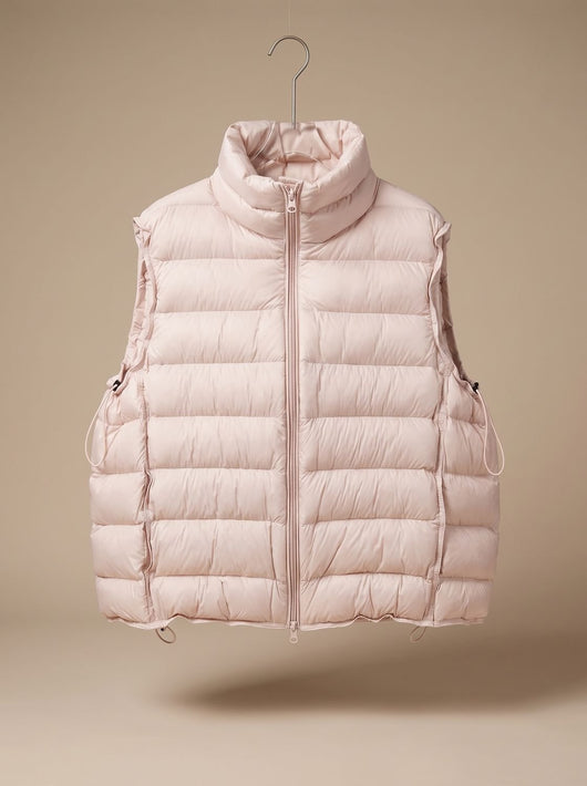 Annika | Gewatteerde dames bodywarmer met tweewegrits en opstaande kraag