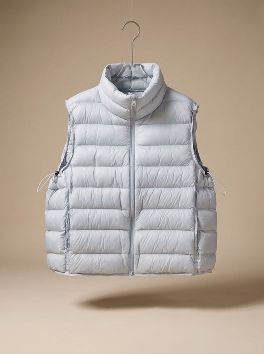 Annika | Gewatteerde dames bodywarmer met tweewegrits en opstaande kraag