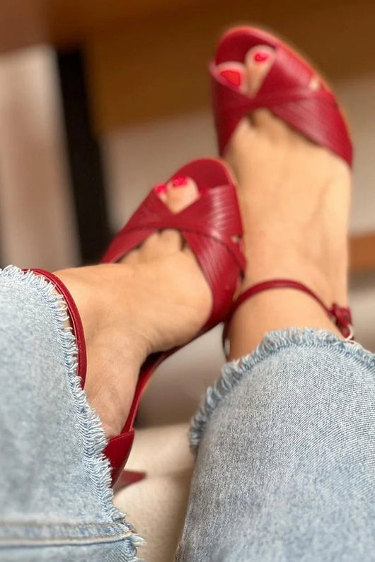Johanna | Comfortabele dames sandalen met stilettohak en enkelbandje