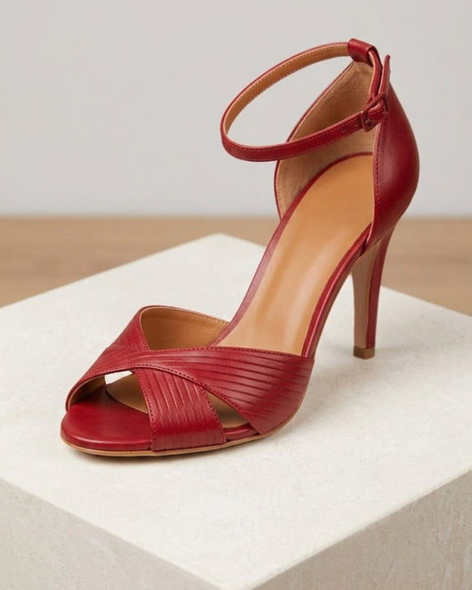 Johanna | Comfortabele dames sandalen met stilettohak en enkelbandje