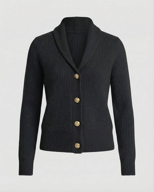 Frieda | Dames gebreid vest met reverskraag en knoopsluiting