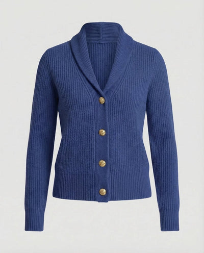 Frieda | Dames gebreid vest met reverskraag en knoopsluiting