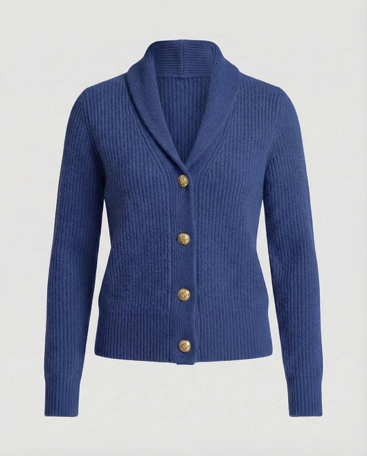 Frieda | Dames gebreid vest met reverskraag en knoopsluiting