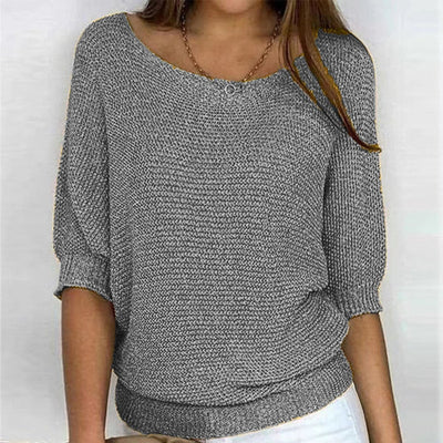 Lena | Casual oversized dames gebreide trui met vleermuismouwen