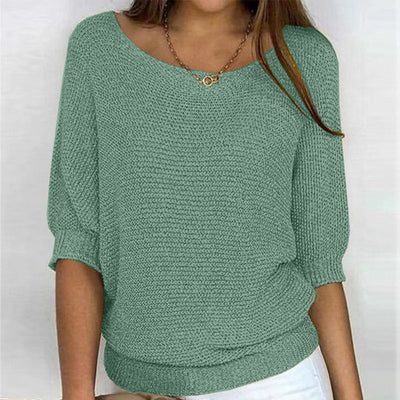 Lena | Casual oversized dames gebreide trui met vleermuismouwen
