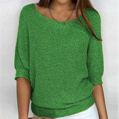 Lena | Casual oversized dames gebreide trui met vleermuismouwen
