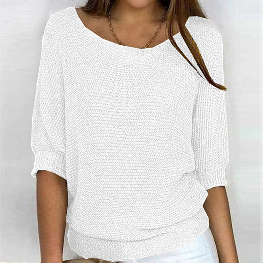 Lena | Casual oversized dames gebreide trui met vleermuismouwen