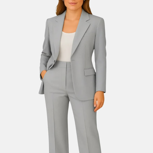 Luisa | Dames getailleerd tweedelig broekpak met blazer